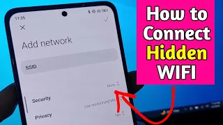 How to Connect to Hidden WIFI on Android