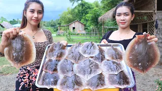 Stingray fish crispy and soup cook recipe - Amazing video