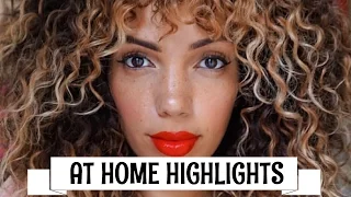 HOW TO HIGHLIGHT/OMBRE CURLY HAIR AT HOME DIY ( REVLON FROST & GLOW )