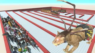 Escape from Alien SMILODON - LAST SURVIVOR - ZIGZAG COURSE - Revolt Battle Simulator