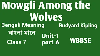 Mowgli Among the Wolves//The Bengali Meaning (বাংলা মানে)//Class 7//Lesson 7//WBBSE