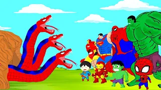 Evolution Of HULK PREGNANT, SUPER-MAN, IRON-MAN vs SPIDER Titanoboa: Who Is The King Of Super Heroes