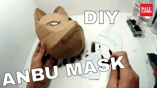 DIY Kakashi Anbu Mask Part 1 - Cardboard Naruto Cosplay (80% - how to connect cardboard)