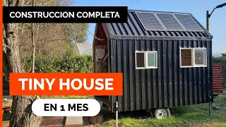 Cómo CONSTRUIR una TINY HOUSE off-grid 🚗🏠 (en menos de 1 mes) con Estanque de agua y Energía Solar