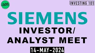 Siemens Limited Analysts / Institutional Investors call | 14-May-2024