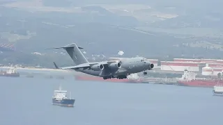 Royal Air Force Boeing C-17 Globemaster failed attempt to land on Gibraltar Friday 21st May 2021