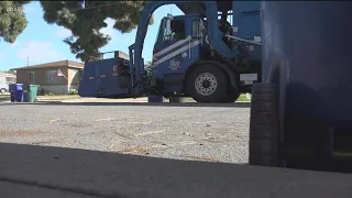 Patrolling trash bins in Chula Vista