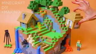 [ + Making ] Magnetic Papercraft / Minecraft Village