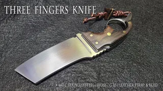 KNIFE MAKING / THREE FINGERS KNIFE 수제칼 만들기 #113