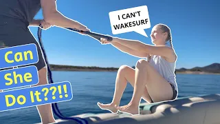 Wakesurfing For Beginners - Teaching Our Friend to Wakesurf