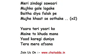 Yaara Teri yaari ko full song lyrics [smart songs]