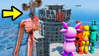 АНИМАТРОНИКИ НАШЛИ СИРЕНОГОЛОВОГО И СЕРЕНЕВОГО ЧЕЛОВЕКА В ГТА 5 МОДЫ GTA 5 MODS SIREN HEAD FNAF