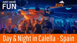 Calella am Tag und bei Nacht - Strand & Party