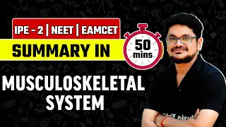 Summary of MUSCULOSKELETAL SYSTEM | Zoology | IPE-2 /NEET/EAMCET