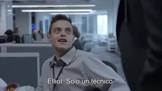 Mr  Robot 1x1 Elliot conoce a Tyrell (audio en ingles con subtitulos en español)