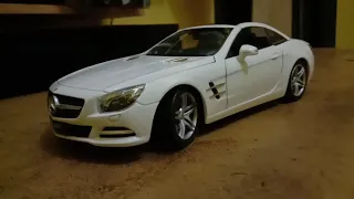 Unboxing diecast Mercedes-Benz sl500 skala 1:24