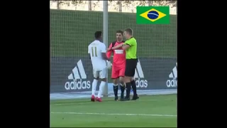 Rodrygo goal celebration and red card in 50 seconds