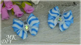 Butterfly bow of ribbon kanzashi/Бантик БАБОЧКА/DIY Natalia Mazer/HAIR BOWS/LAÇO DE fita