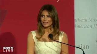 First Lady Melania Trump donates dress