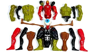 Assemble The Marvel Hulk Smash vs ironman vs Miles Morales vs Siren Head Avengers Superhero Toys