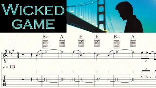 WICKED GAME | CHRIS ISAAK | Acoustic Guitar Lesson | Melody, Chords & Lyrics | TAB & Sheet music