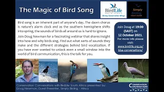 Conservation Conversations: Doug Newman - The Magic of Bird Song (12Oct21)