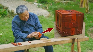 Grandpa Amu made Luban lock YouTube, composed of twelve wooden blocks, very wonderful