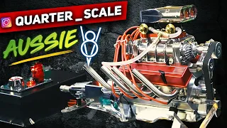 QUARTER SCALE AUSSIE V8 ENGINE - RUNNING VIDEO - DOWN UNDER😱