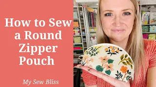 How to Sew a Rounded Zipper Pouch - FREE PATTERN -Clam Pouch, Half Moon Pouch - Baby Lock Brilliant