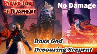 Elden Ring Boss God Devouring Serpent And Rykard Lord Of Blasphemy No Damage Fight
