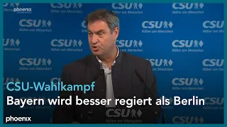 Parteipressekonferenz der CSU mit Markus Söder