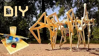 Popsicle stick Spider Robot Strandbeest DIY crafts ideas