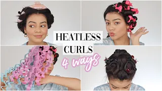 TRYING 4 HEATLESS CURLING & WAVING METHODS