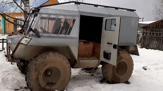 Вездеход на раме УАЗ буханка без изменения подвески. Двигатель и КПП от ВАЗ 21102. Без раздатки.