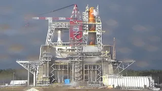 NASA SLS Rocket Core Stage Proceeds to Green Run Hot Fire