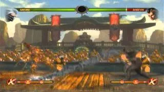 Smoke 52% Combo in Mortal Kombat 9 for PS3 and XBOX