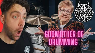 "UK Drummer REACTS to The Godmother Of Drumming Playing “Down With The Sickness” REACTION"