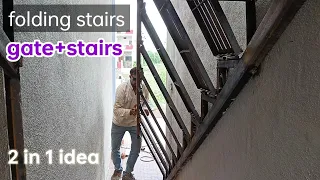 Folding Stairs Full Video | How to Install folding staircase #stairs #fabrication #welldigging