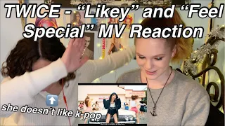 Introducing My Friend to K-Pop! TWICE (트와이스) - "Likey" and "Feel Special" MV Reaction!