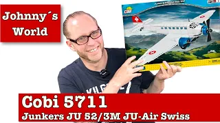 Cobi 5711Junkers JU52 / 3M JU-Air Swiss Unboxing, Aufbau + Fazit