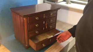 Victorian mahogany miniature chest of drawers.