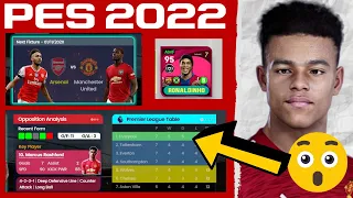 PES 2022 NEW CONCEPT MENU!? UNREAL ENGINE  | MY CLUB CARDS | MASTER LEAGUE