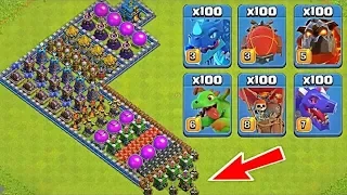 Who Can Survive This Difficult Trap on COC? Trap VS Troops Clash of Clans New