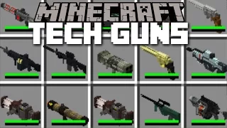 Minecraft TECH GUN MOD / PLAY WITH DEATH RAYS AND ZAP YOUR ENEMIES!! Minecraft