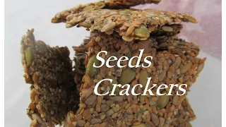 How To Make Multi Seeds Crackers/ Gluten Free and Vegan/ #Recipe133CFF