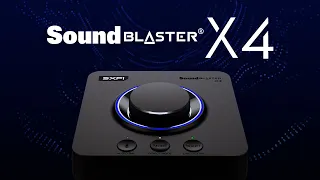 Sound Blaster X4 - Hi-res 7.1 External USB DAC and Amp Sound Card with Super X-Fi®