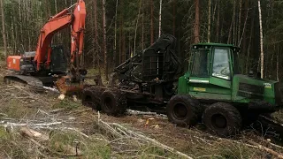 Спасение Форвардера, утонул в болоте!