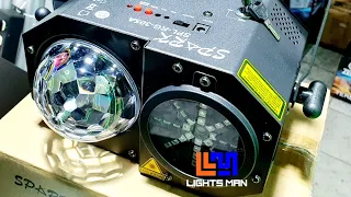 EFECTO LED 3EN1 HÍBRIDO ASTRO LASER Y PIXEL  RITMICO AUTOMATICO CON CONTROL INALAMBRICO  SPARK LASER