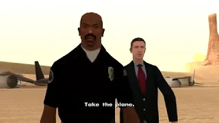Officer Carl Johnson completes the mission N.O.E - Airstrip mission 2 - GTA San Andreas