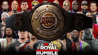 WWE 2K24 ROYAL RUMBLE MATCH FOR THE BURGER KING SUPERHEAVYWEIGHT CHAMPIONSHIP BELT!